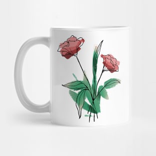 Abstract Flower Mug